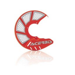 Osłona tarczy hamulcowej przedniej model X-brake 2.0 KTM 85 SX rok 09-23,Gas Gas MC85 rok 21-22 kolor biały/pomarańczowy Acerbis
